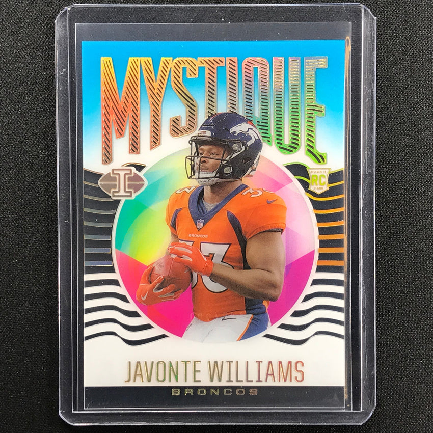 2021 Illusions Javonte Williams Rookie Mystique Acetate Light Blue 145/299