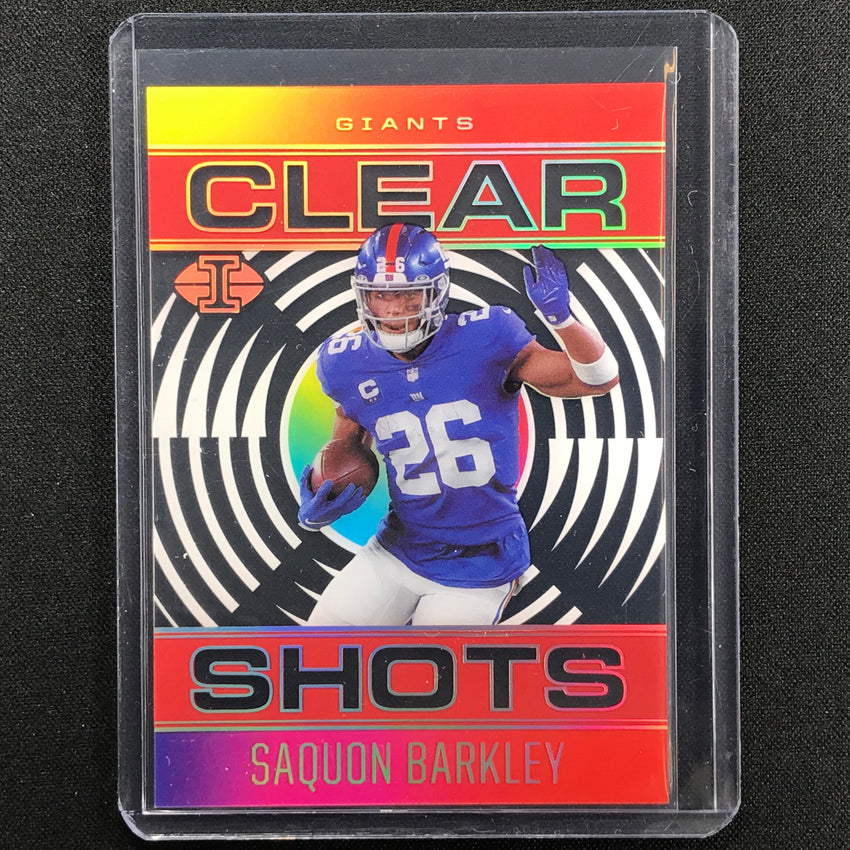 2021 Illusions Saquon Barkley Clear Shots Acetate Red 86/149