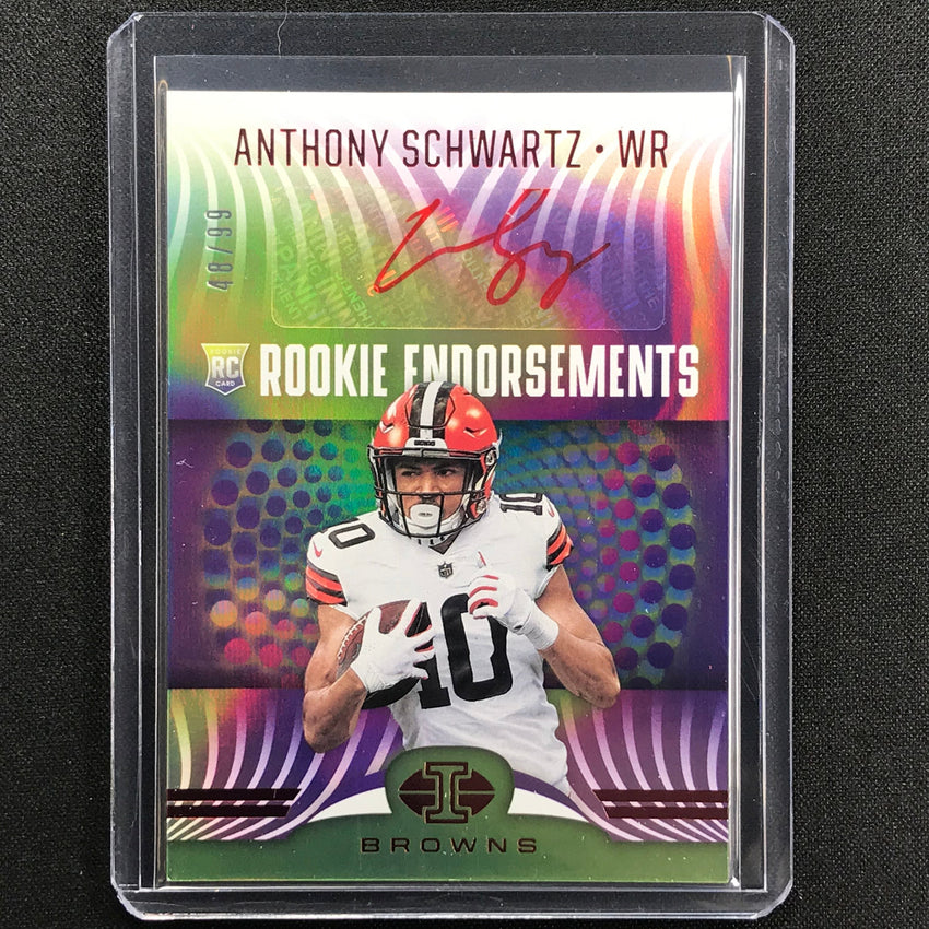 2021 Illusions Anthony Schwartz Rookie Endorsements Auto Red 48/99