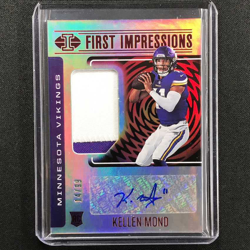 2021 Illusions Kellen Mond First Impressions Rookie Patch Auto Red 14/99