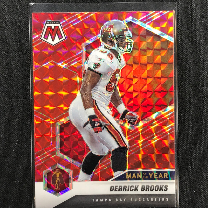 2021 Mosaic DERRICK BROOKS Man of the Year Mosaic Red #274