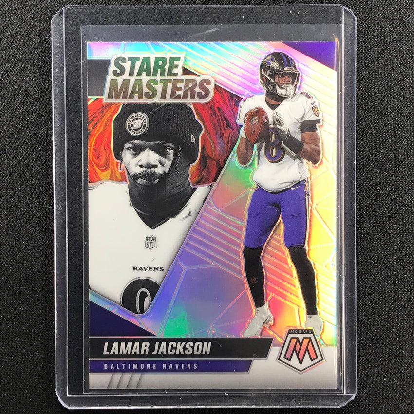 2021 Mosaic LAMAR JACKSON Stare Masters Silver Prizm #1