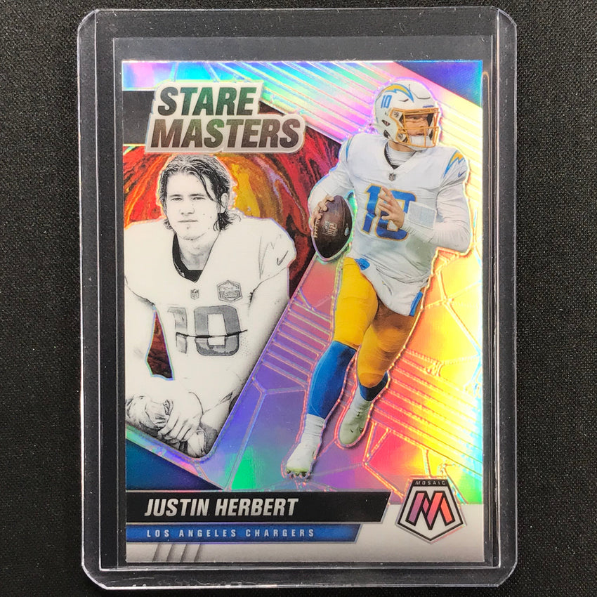 2021 Mosaic JUSTIN HERBERT Stare Masters Silver Prizm #3
