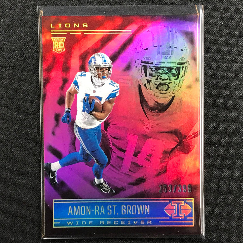 2021 Illusions Amon-ra St. Brown Rookie Trophy Collection Pink 253/399