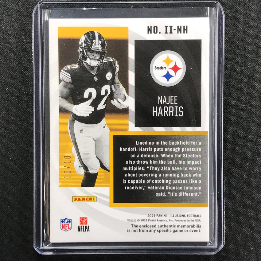 2021 Illusions Najee Harris Instant Impact Rookie Patch Green 10/10