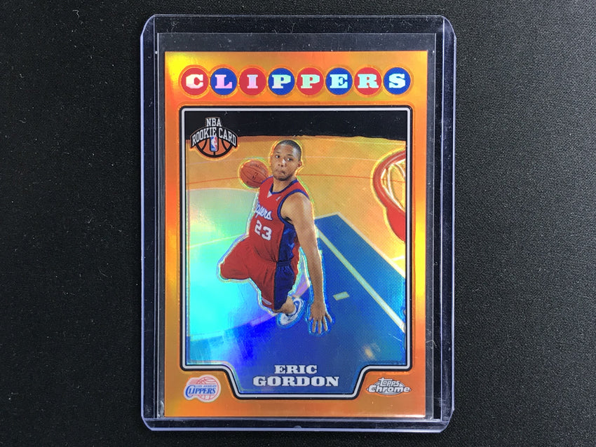 2007-08 Topps Chrome ERIC GORDON Orange Rookie Refractor 32/499-Cherry Collectables