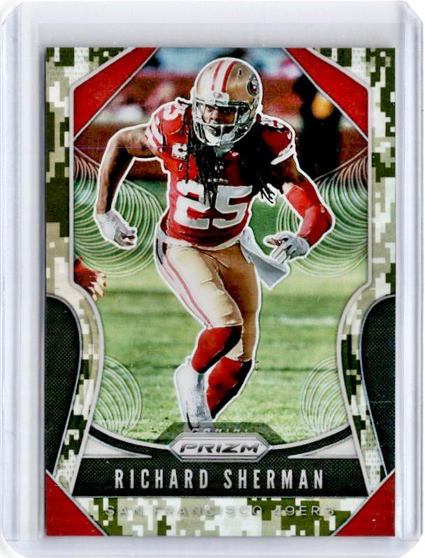 2019 Prizm RICHARD SHERMAN Camo Prizm 15/25-Cherry Collectables