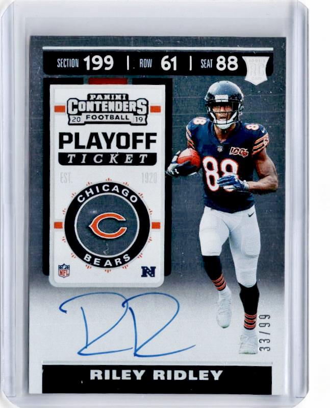 2019 Contenders RILEY RIDLEY Playoff Ticket Rookie Auto 33/99-Cherry Collectables
