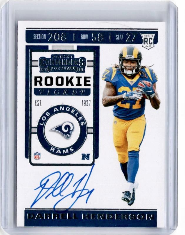 2019 Contenders DARRELL HENDERSON Rookie Ticket Auto #125-Cherry Collectables