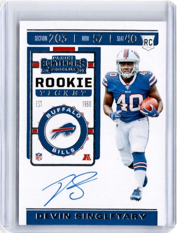 2019 Contenders DEVIN SINGLETARY Rookie Ticket Auto #137-Cherry Collectables