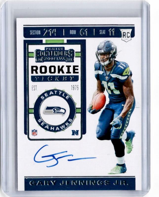 2019 Contenders GARY JENNINGS JR Rookie Ticket Auto #138-Cherry Collectables