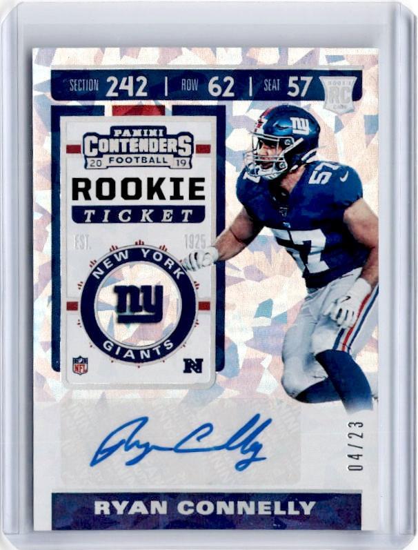 2019 Contenders RYAN CONNELLY Rookie Ticket Cracked Ice Auto 4/23-Cherry Collectables