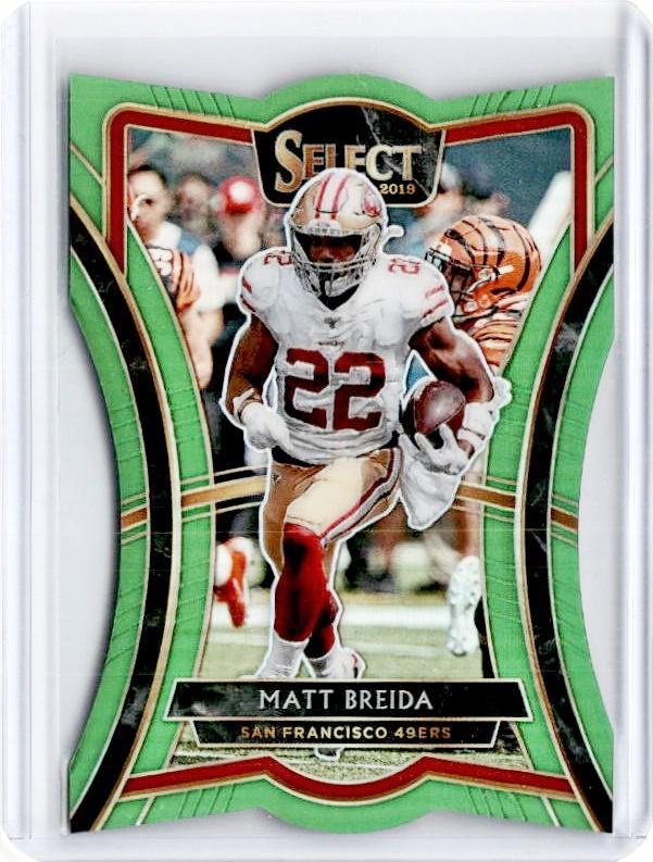 2019 Select MATT BREIDA Neon Green Die Cut Prizm 30/49 Premier-Cherry Collectables