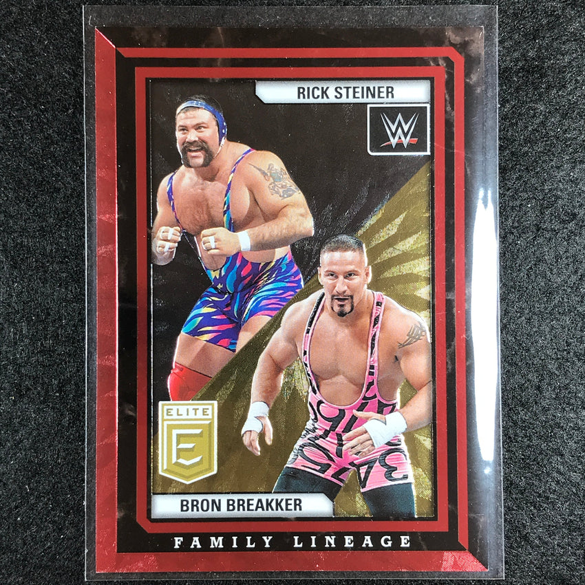 2023 Donruss Elite WWE Rick Steiner Bron Breakker Family Lineage Red 78/99