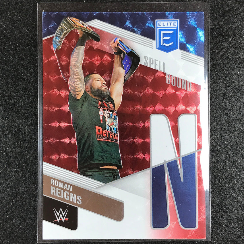 2023 Donruss Elite WWE Roman Reigns N Spell Bound Red 96/99