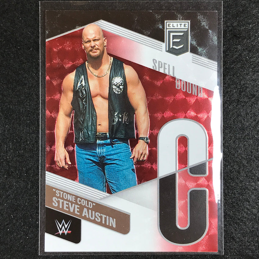 2023 Donruss Elite WWE Stone Cold Steve Austin C Spell Bound Red 76/99