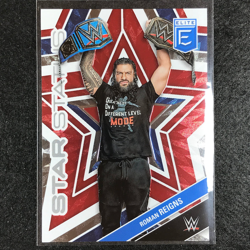 2023 Donruss Elite WWE Roman Reigns Star Status Red 81/99