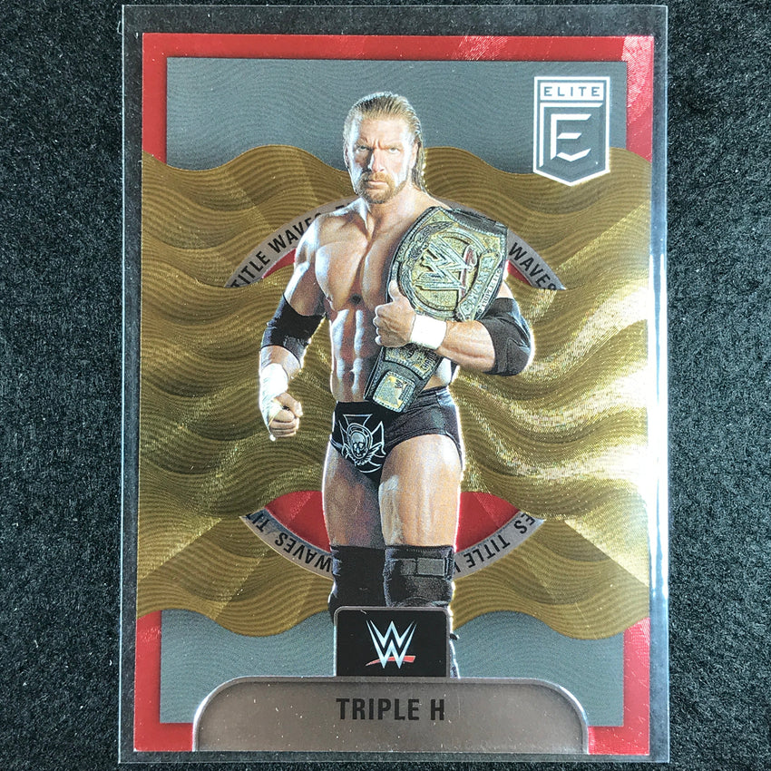 2023 Donruss Elite WWE Triple H Title Waves Red 43/99