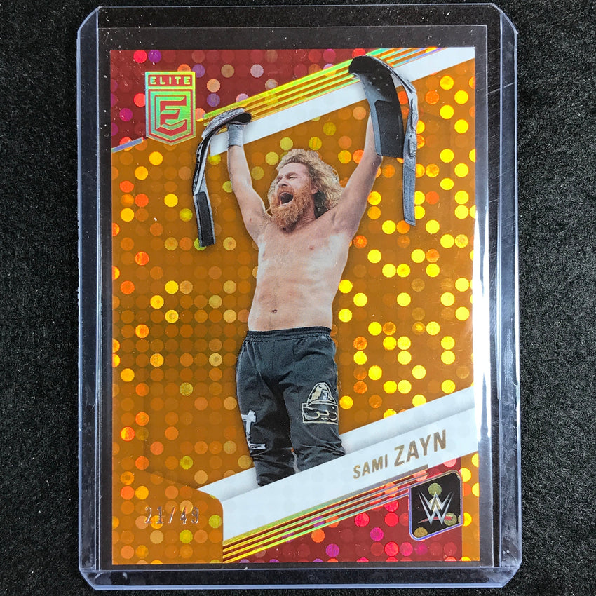 2023 Donruss Elite WWE Sami Zayn Base Orange 21/49 #8
