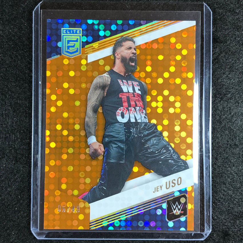 2023 Donruss Elite WWE Jey Uso Base Orange 6/49 #80