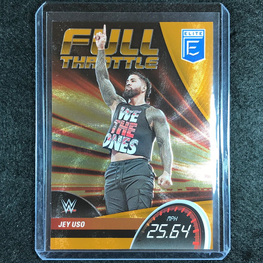 2023 Donruss Elite WWE Jey Uso Full Throttle Orange 4/49