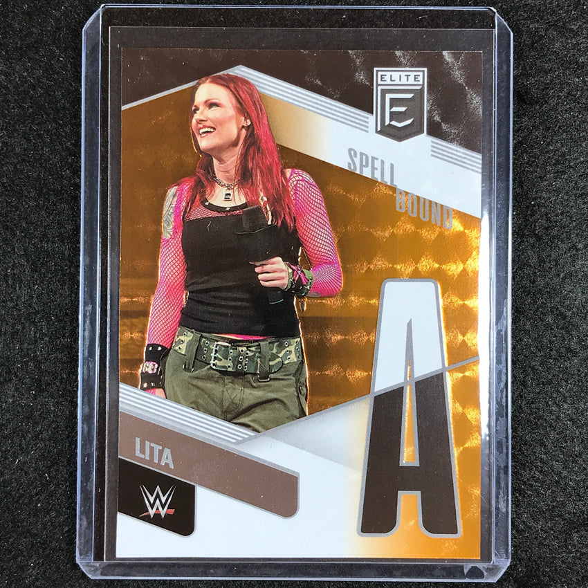 2023 Donruss Elite WWE Lita A Spell Bound Orange 5/49