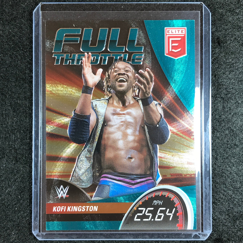 2023 Donruss Elite WWE Kofi Kingston Full Throttle Teal 15/25