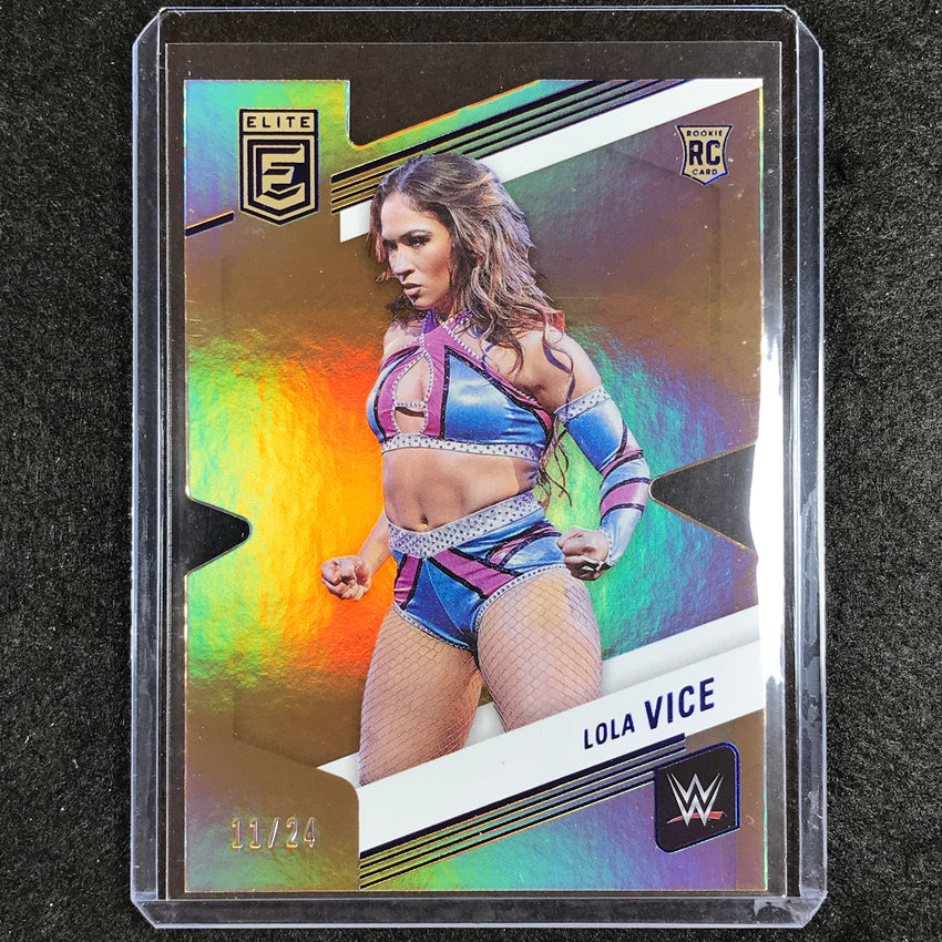 2023 Donruss Elite WWE Lola Vice Rookie Base Aspirations Die-cut 11/24