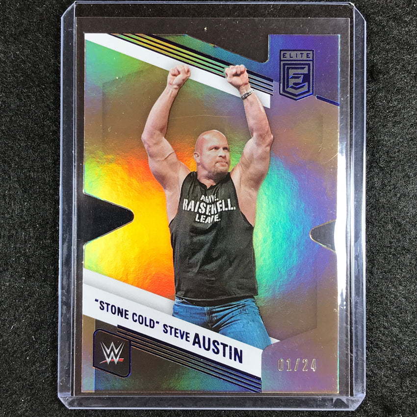 2023 Donruss Elite WWE Stone Cold Steve Austin Base Aspirations Die-cut 1/24