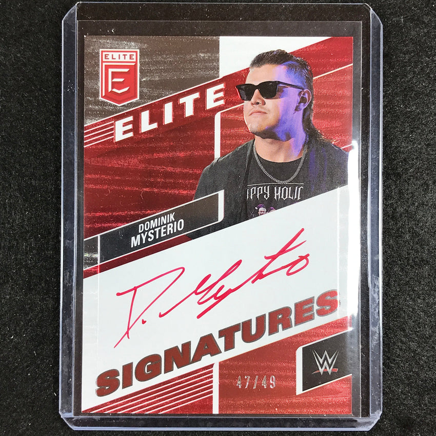 2023 Donruss Elite WWE Dominik Mysterio Elite Signatures Auto Red 47/49