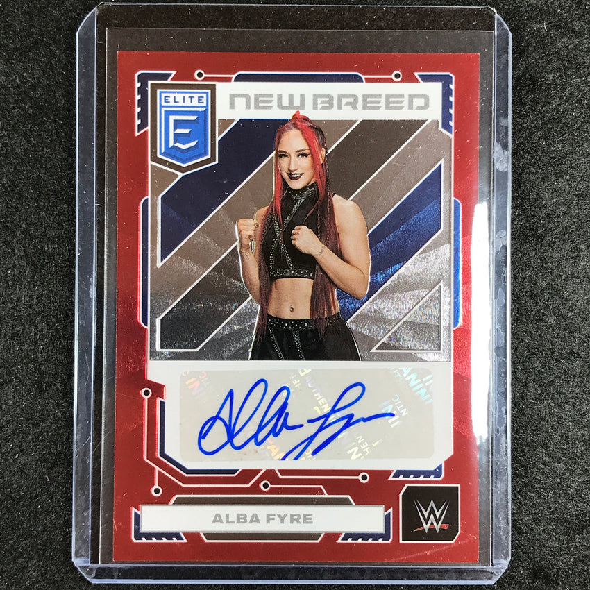 2023 Donruss Elite WWE Alba Fyre New Breed Auto Red 24/49