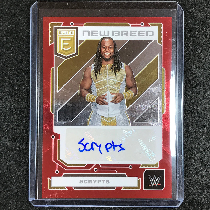 2023 Donruss Elite WWE Scrypts New Breed Auto Red 34/49