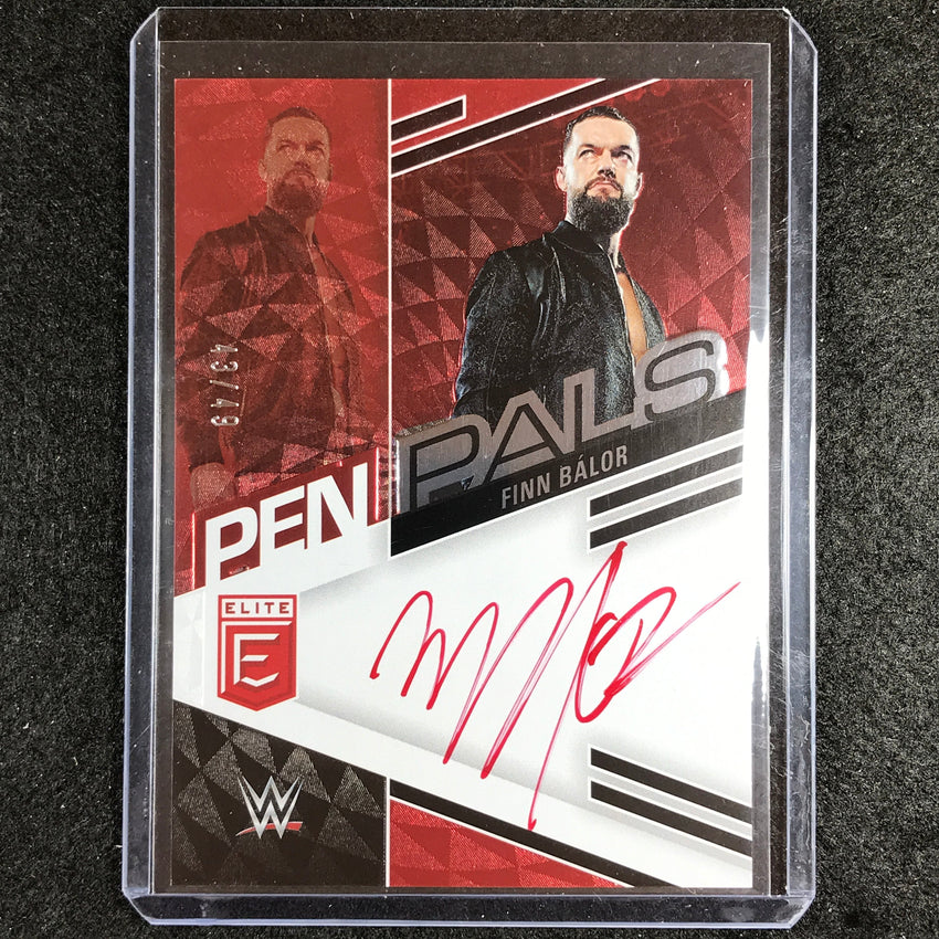 2023 Donruss Elite WWE Finn Balor Pen Pals Auto Red 43/49