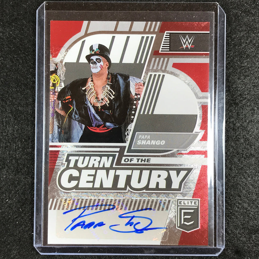 2023 Donruss Elite WWE Papa Shango Turn Of The Century Auto Red 18/49