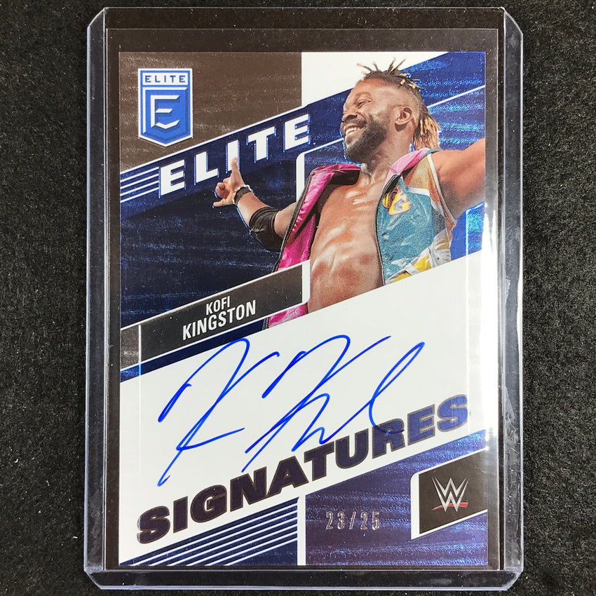 2023 Donruss Elite WWE Kofi Kingston Elite Signatures Blue 23/25
