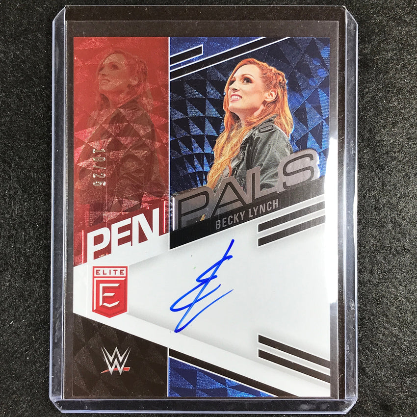 2023 Donruss Elite WWE Becky Lynch Pen Pals Auto Blue 10/25