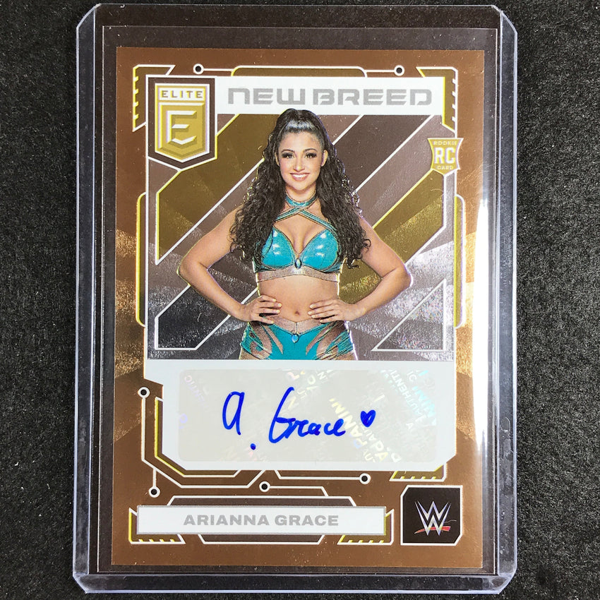 2023 Donruss Elite WWE Arianna Grace New Breed Rookie Auto Gold 6/10