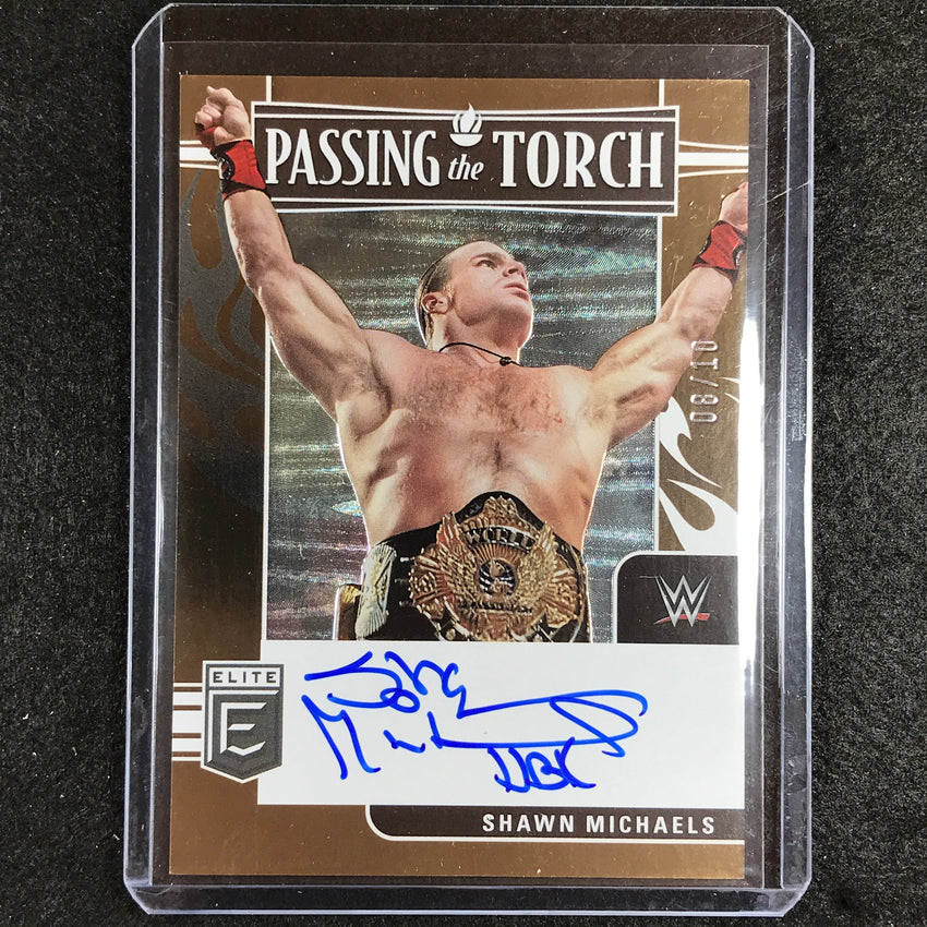 2023 Donruss Elite WWE Shawn Michaels Steve Austin Passing The Torch Auto 8/10