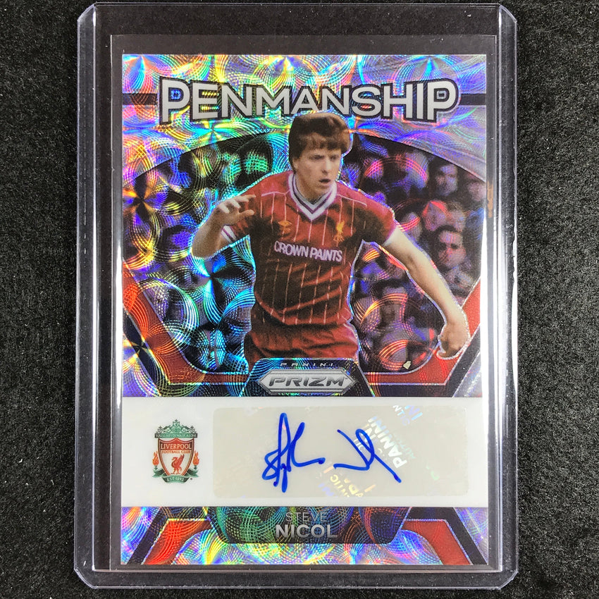 2023-24 Prizm Epl Steve Nicol Penmanship Choice Auto No Sn