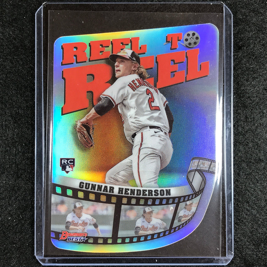 2023 Bowmans Best Mlb Gunnar Henderson Rookie Reel To Reel Die-cut Refractor No 7