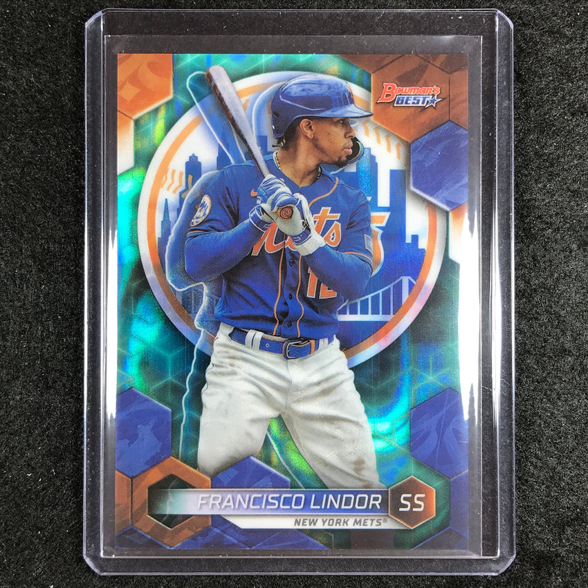 2023 Bowmans Best Mlb Francisco Lindor Base Aqua Lava 153/199