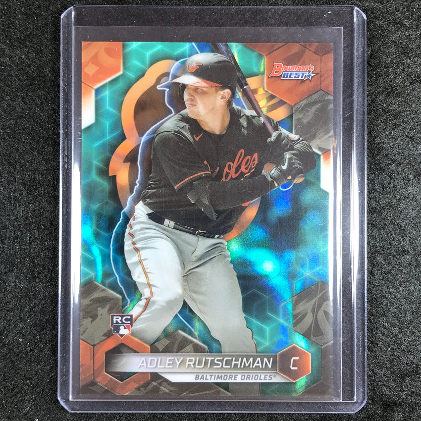 2023 Bowmans Best Mlb Adley Rutschman Rookie Base Aqua Lava 84/199