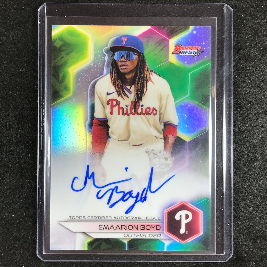 2023 Bowmans Best Mlb Emmarion Boyd Best Of 2023 Auto Refractor #Ebd