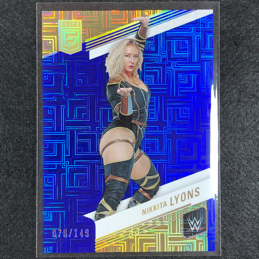 2023 Donruss Elite WWE Nikkita Lyons Base Blue 70/149 No 77
