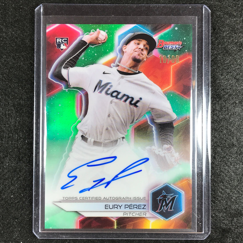 2023 Bowmans Best Mlb Eury Perez Best Of 2023 Rookie Auto Green 16/99