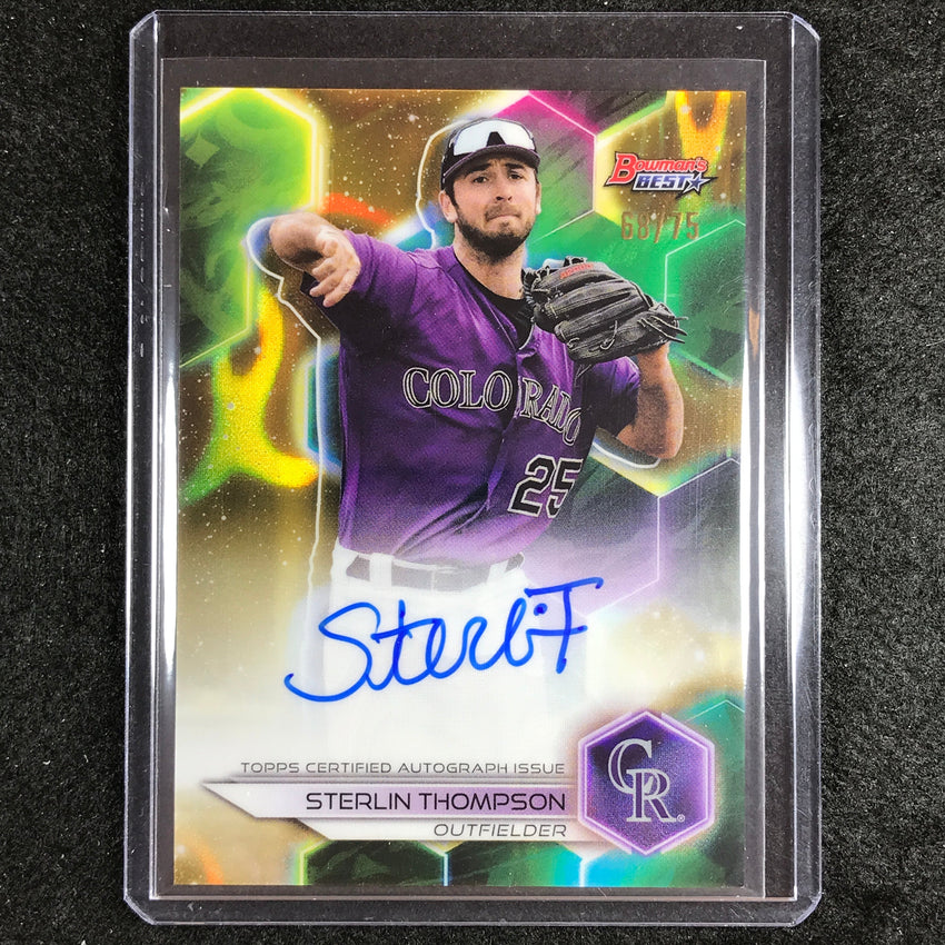 2023 Bowmans Best Mlb Sterlin Thompson Best Of 2023 Auto Gold Lava 68/75
