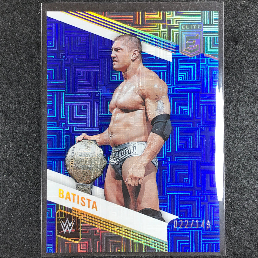2023 Donruss Elite WWE Batista Legends Base Blue 22/149 No 115