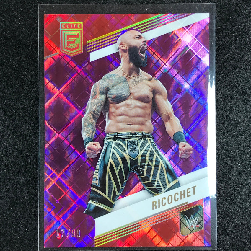 2023 Donruss Elite WWE Ricochet Base Purple 17/99 #19