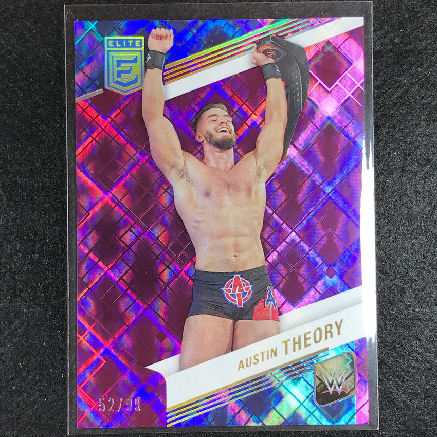 2023 Donruss Elite WWE Austin Theory Base Purple 52/99 No 58