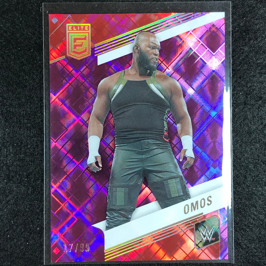 2023 Donruss Elite WWE Omos Base Purple 17/99 #87
